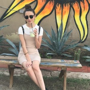 Dress with with white too attached.